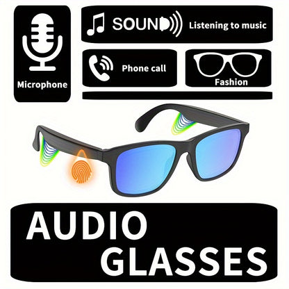 Wireless 5.3 Smart Glasses Headphones: Outdoor Sports Music, Calls, And Sunglasses Protection!