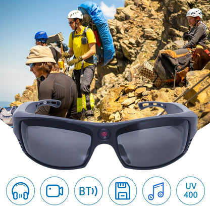 Smart Video Glasses 1080P HD Camera Glasses With Wireless Headset, Open Ear Speaker, 102° Wide-angle, Sports Outdoor Glasses For Biking, Skiing, Motorcycling, Fishing