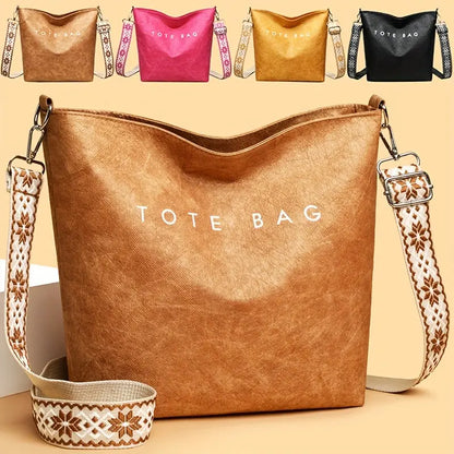 Women'S Fashionable Tote Bag - Large Capacity, Bohemian Style with Wide Shoulder Strap, Trendy Shoulder Bag for Daily Commute, Travel, and Gifts, Commute Tote Bag | Bohemian Style Bag | Adjustable Strap Bag Chic Le'Meek