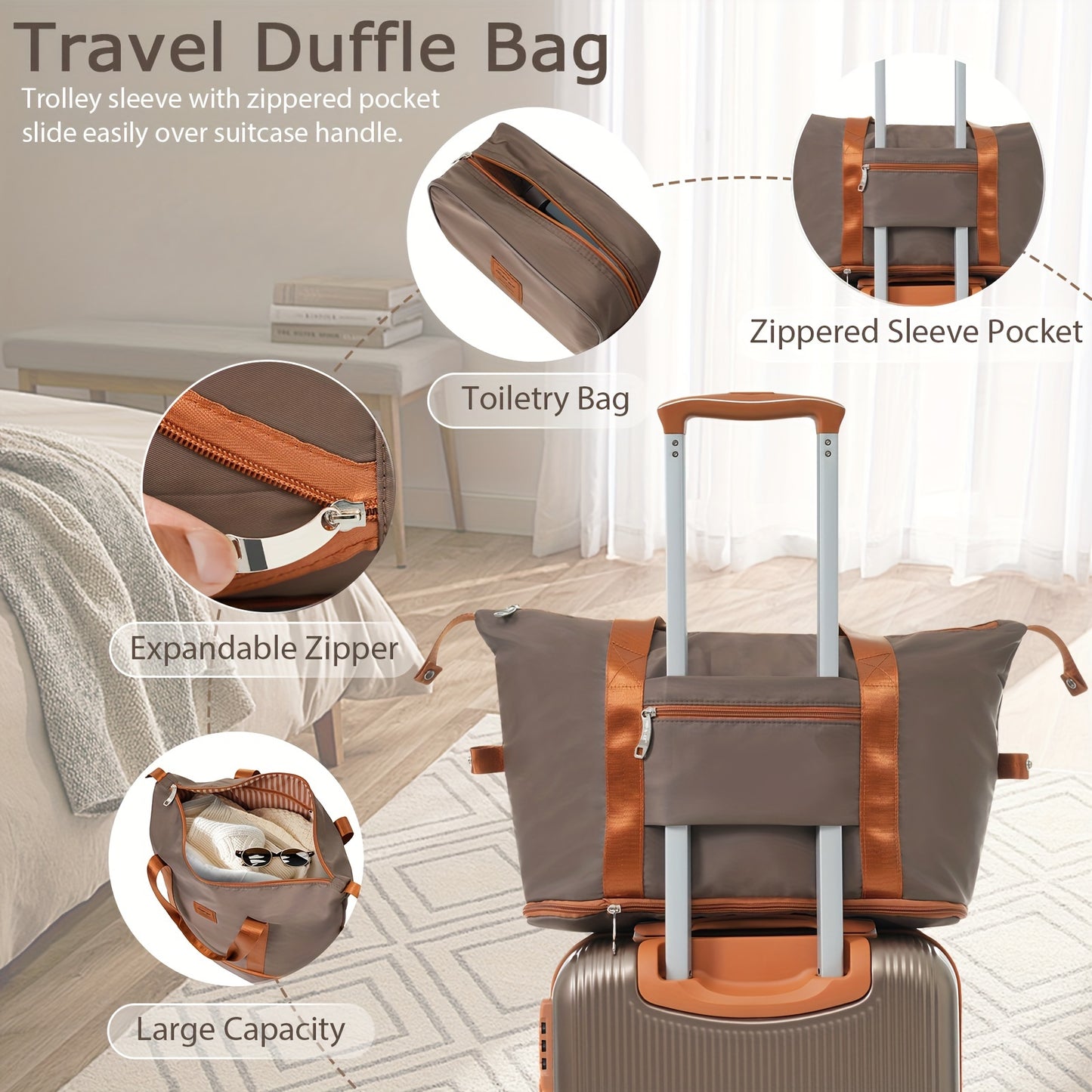 Portable and Secure Travel Companion with Dual Rotating Wheels, TSA Lock, and Anti-Theft Design - Ideal for Weekend Getaways, Business Trips, and Family Vacations