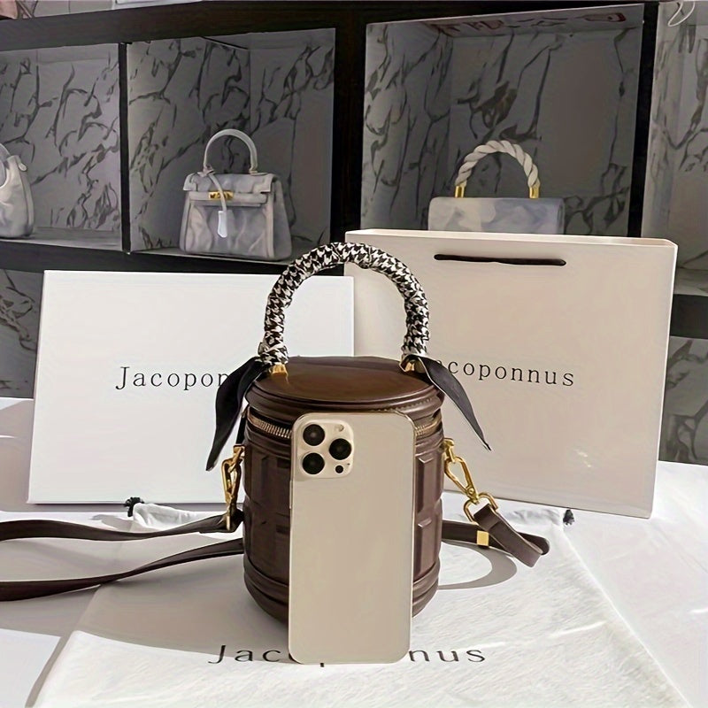 Cylinder Bags Women 2024 New Premium Texture Fashion Single Shoulder Crossbody Niche Bucket Bag