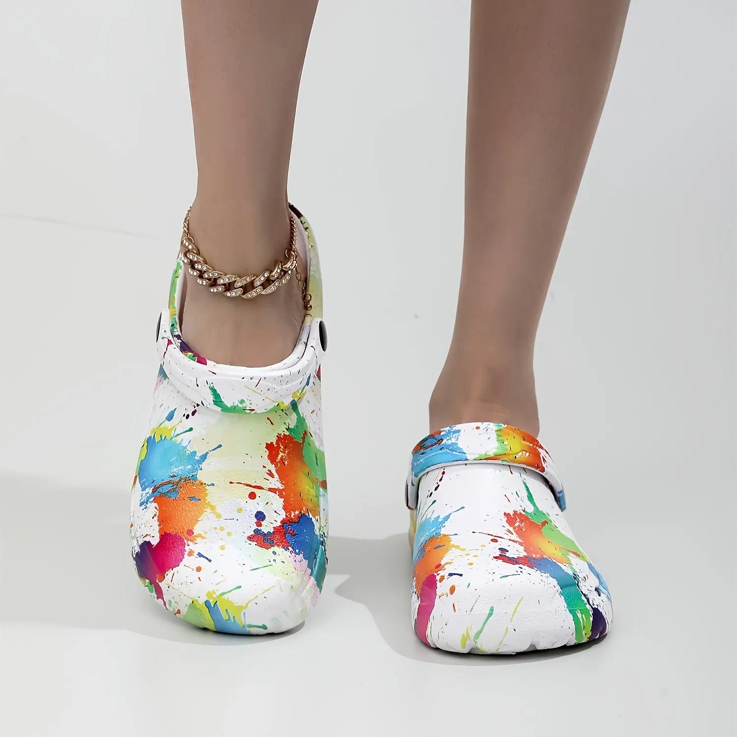 2025 Fashionable Non-Slip Thick Sole Sandals for Couples, Summer Beach Shoes with Random Patterns, EVA Material, Beach Footwear|Trendy Sandals|Eva Upper Material, Beach Accessorie Chic Le'Meek