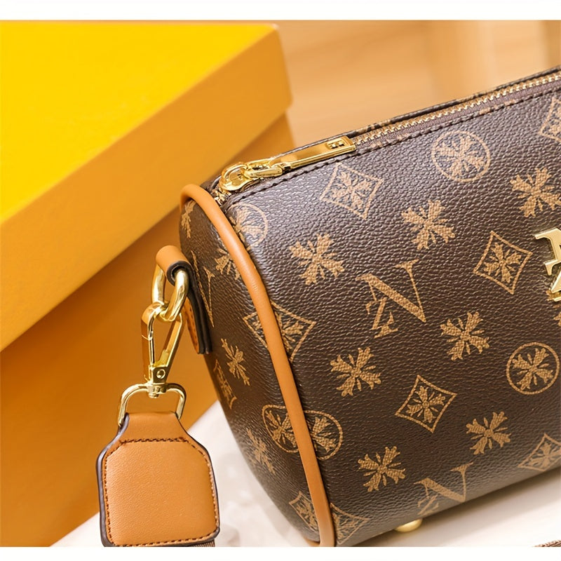 Small Plaid Printed Wristlet Bag - Adjustable Strap, Water-Resistant, Zipper Closure, Polyester Lining, Elegant Style for Occasions - High-End Fashionable Retro Pillow Bag from Guangzhou