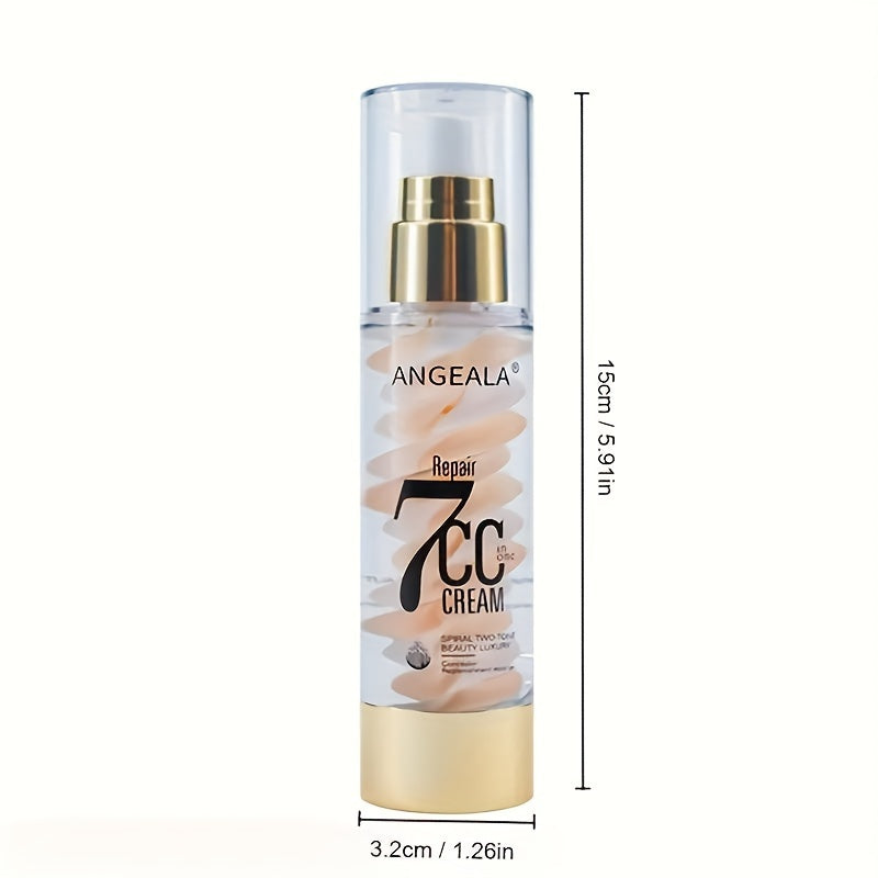 2-Color Luxury CC Cream Foundation - Hydrating & Skin-Perfecting Makeup - Concealer & Primer in One - Long-Lasting Radiant Finish for a Beautiful, Moisturized Look