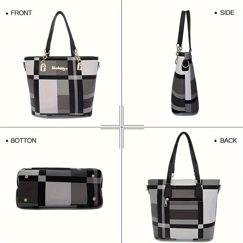 6-Pcs Chic Women's Handbag Set - Versatile Tote, Shoulder, and Crossbody Bags with Satchel, Clutch & Wallet