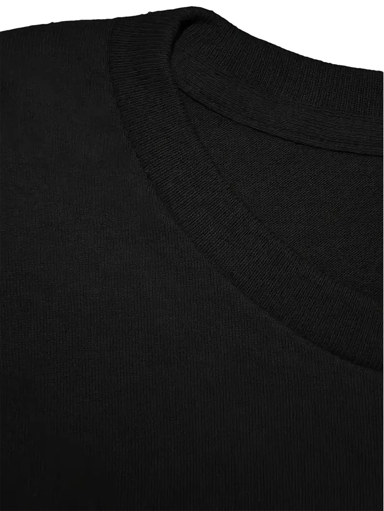 [Trendy Shirt] Trendy Plus Size Women's Shirt | Stylish Cartoon Character Print, Short Sleeve, Round Neck, Washable, Black, Casual Design Chic Le'Meek