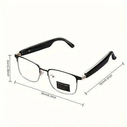 Unisex Smart Glasses with Auto-Dimming & Fashion Glass Transition, Built-in Mic/Speaker for HD Voice Calls & Hi-Fi Sound, Lightweight Battery-Powered Design for Driving,, Home Use - Perfect Holiday Gift, Driving Eyewear, Acce Chic Le'Meek