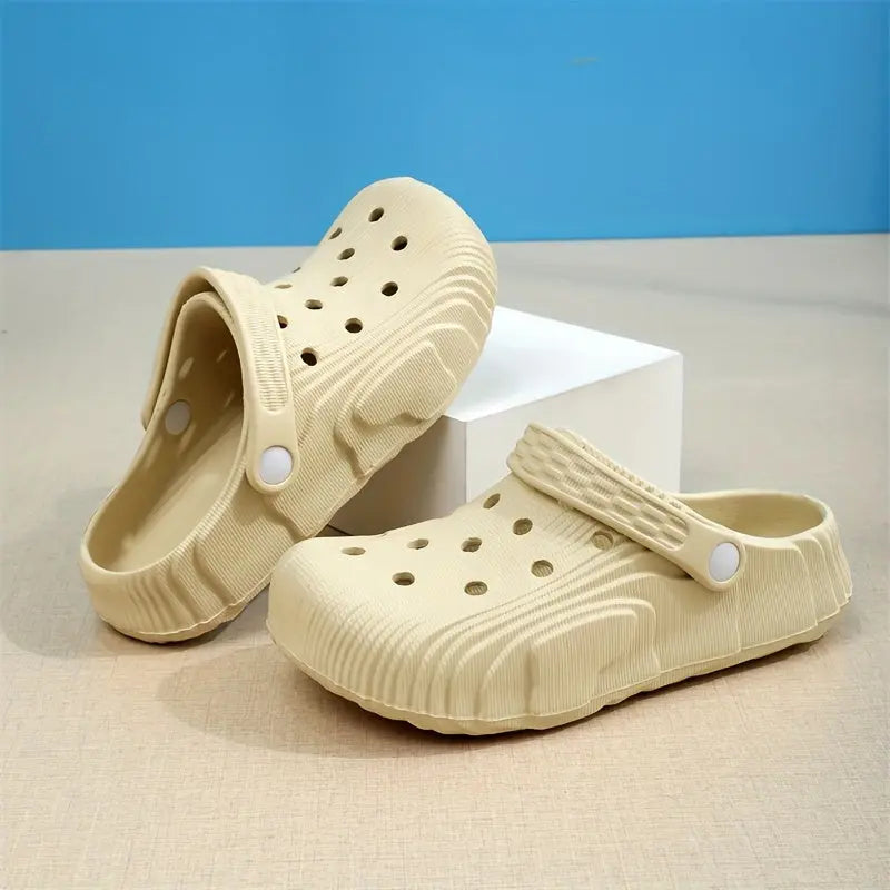 [Trendy EVA Clogs] Non-Slip EVA Clogs - Trendy Comfort Slides - Breathable, Thick Sole, Versatile for Indoor/Outdoor Wear in Black, Blue, Pink, Beige Chic Le'Meek