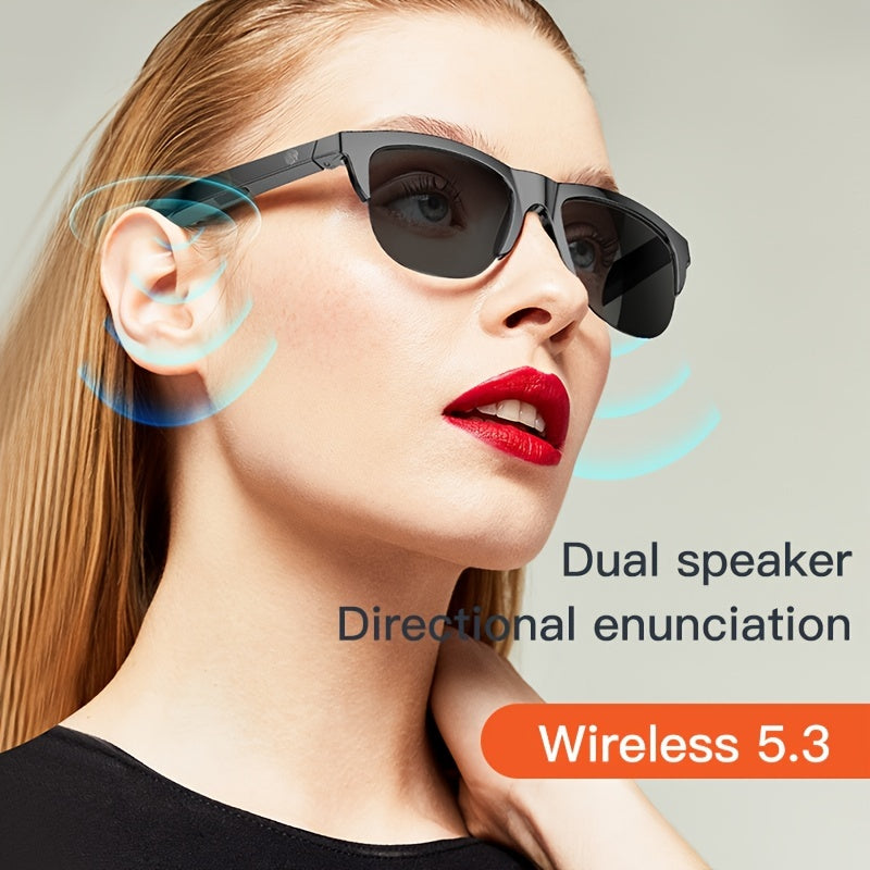 2023 NEW Wireless Sunglasses Polarization Intelligent Wireless Sports Headset Outdoor Handsfree Call Audio Music Glasses