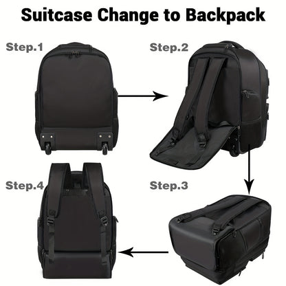 Spacious Travel Companion with 3 Portable Packing Bags, Durable Carry-On Duffle Bag for Work, Business Trips, and Vacations