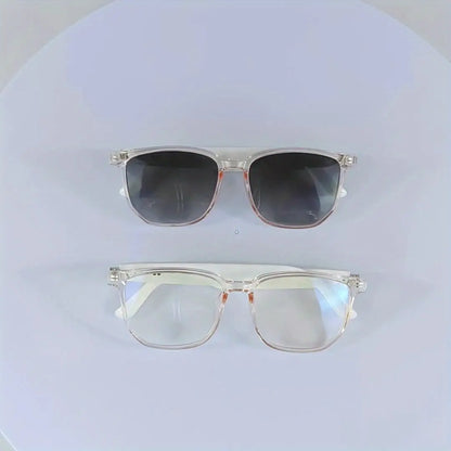 2025 New Smart Wireless Audio Glasses: Sports Music And Calls, Headphone Smart Glasses, Lightweight To Wear, Built-in Microphone And Speaker, Noise Cancellation, Touch And AI Voice Assistant, Compatible With IPhone/Android Chic Le'Meek