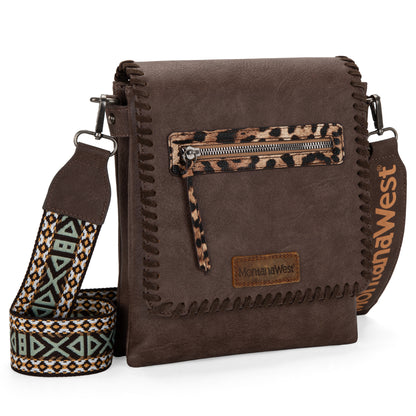 Montana West Multi Zipper Pocket Crossbody Bags for Women Western Printed Strap