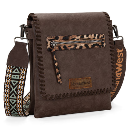 Montana West Multi Zipper Pocket Crossbody Bags for Women Western Printed Strap