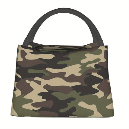 1pc Large Reusable Camouflage Insulated Cooler Bag - Keeps Food Hot/Cold for Hours, Durable Easy to Clean - Perfect for Camping, Picnic