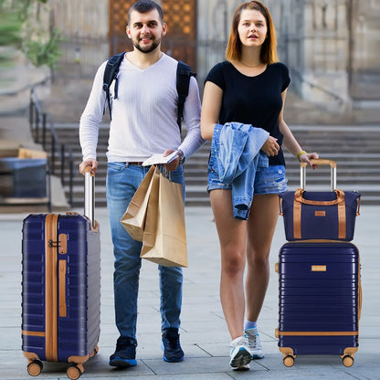 Suitcase Set Luggage Sets, 20 Inch Carry On Luggage With TSA Lock And Double Spinner Wheels, Suitcase With Travel Bag And Toiletry Bag AliExpress