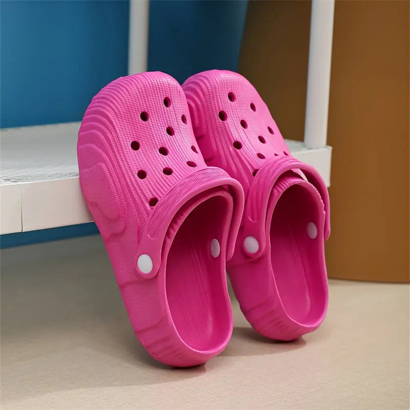 [Trendy EVA Clogs] Non-Slip EVA Clogs - Trendy Comfort Slides - Breathable, Thick Sole, Versatile for Indoor/Outdoor Wear in Black, Blue, Pink, Beige Chic Le'Meek