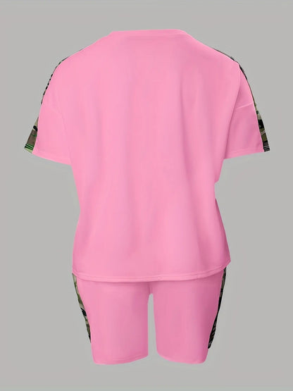 [Soft Plus Size Set] Two-piece Plus Size Clothing Set, Soft And Comfortable, Women's, Loose And Versatile, Natural Modeling, Can Be Matched with A Variety Of Sets, Show Your Unique Casual Fashion Chic Le'Meek