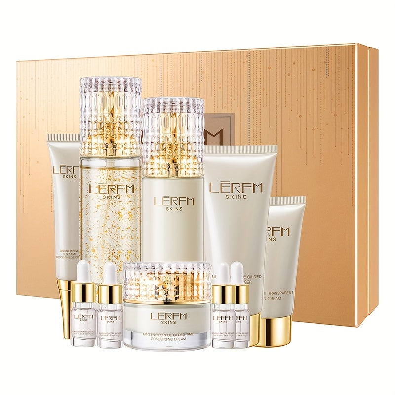 Ginseng And Peptide Anti-wrinkle 24k 10 Pcs, Facial Skin Care Set, Luxurious Moisturizing Skin, Make Skin More Hydrated And Bright, Holiday Gifts