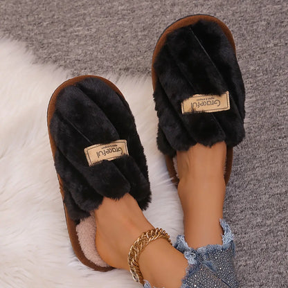 Cozy All-Season Non-Slip Striped Slip-on Slippers - Unisex Casual Fabric Upper/Inner EVA Sole Shoes - Hand Washable Comfort Indoor Floor Footwear Chic Le'Meek