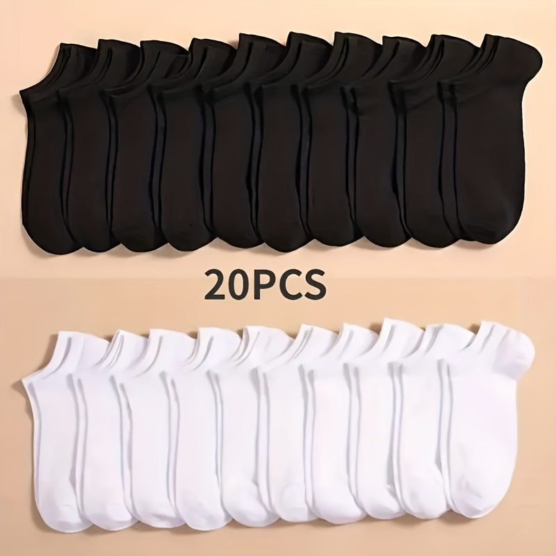 40-60 Pairs Unisex Ankle Socks Collection - Ultra-Soft, Breathable, Comfort Fit, Simple Design