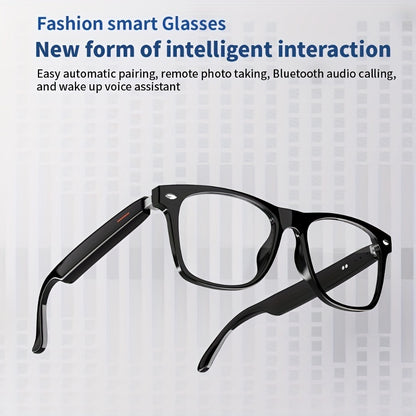 Classic Half Frame Fashionable Smart Glasses, Smart Touch Audio Glasses, Sports Outdoor, Office, Business, Driving Glasses, Portable Smart Ultra Clear Glasses, Cycling Glasses, Music Playback Glasses, Powerful Stereo