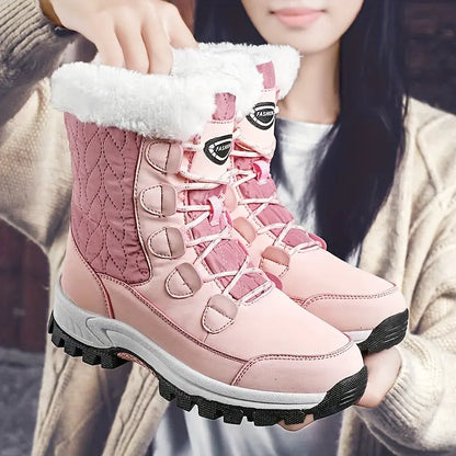 Cozy Velvet Snow Boots - Women's Soft, Comfortable, and Warm Winter Shoes with Thick Insulation and Casual Outdoor Style - Perfect for Cold Weather Activities Chic Le'Meek