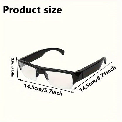 Smart 1080P HD camera glasses, outdoor sports glasses, body camera, video glasses, suitable for cycling, meeting recording, with 64GB storage card