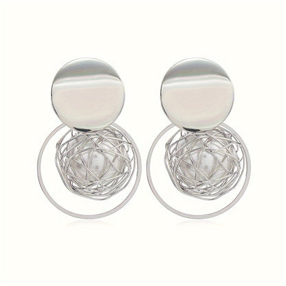 9 Pairs/Set, Clip-On Earrings For Women, Non-Piercing Ear Cuffs, Alloy Elegant & Luxury Style, Exaggerated Design