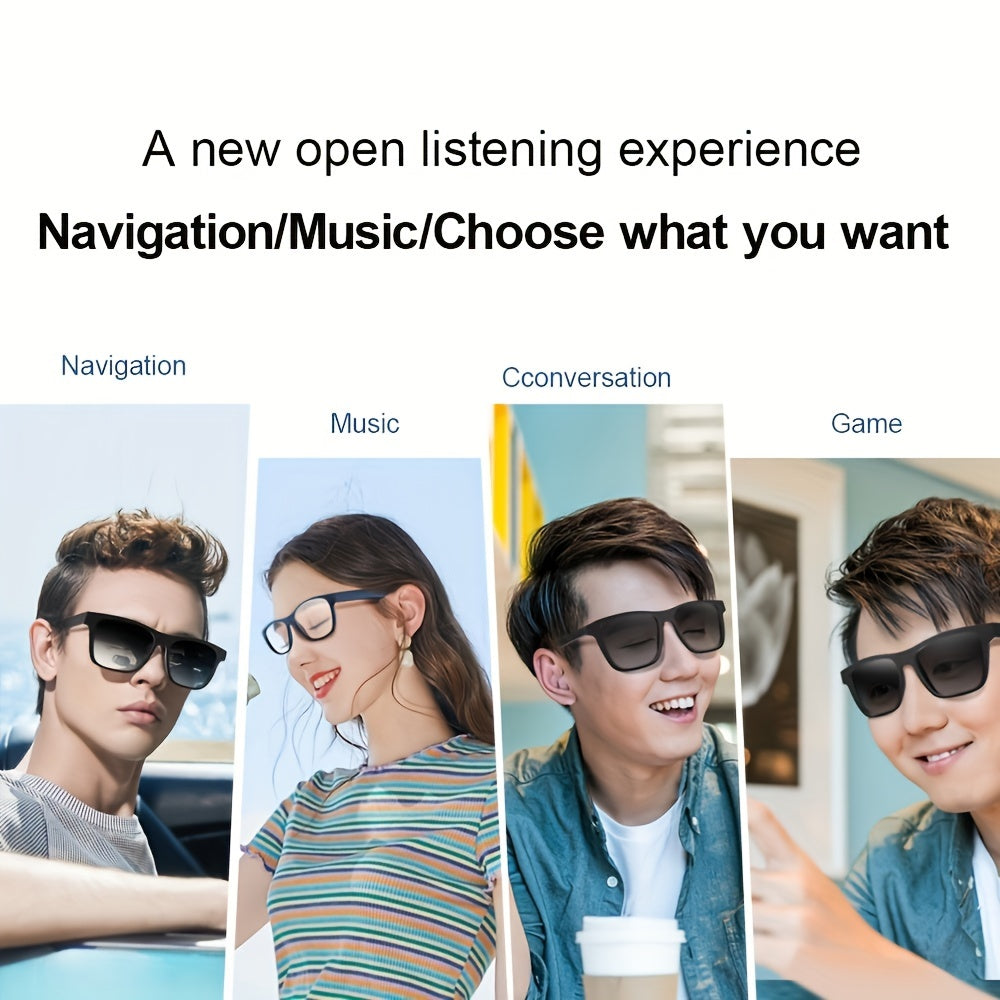 Wireless Glasses, Upgraded New Wireless Smart Audio Glasses, Indoor And Outdoor Entertainment Smart Glasses For Men/WomenSmart Glasses, Polarized Sunglasses With Speaker