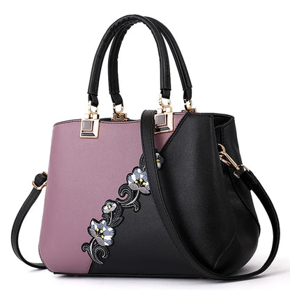 Embroidered Messenger Bags Women Leather  for Women 2021 Sac a Main