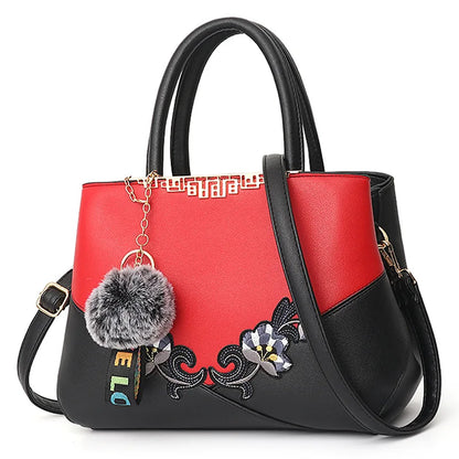 Embroidered Messenger Bags Women Leather  for Women 2021 Sac a Main