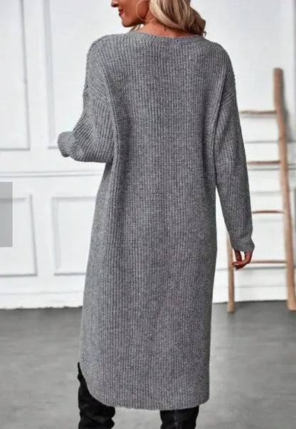 Fashion Long Knitted Sweater Women Pullovers Autumn Winter  Maxi Y2k E-girl  Mujer Dress Coat Chic Le'Meek
