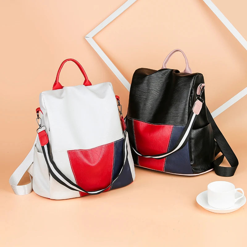 2023 New High Quality PU Leather Women Backpack Anti-Theft Travel Backpack Large Capacity School Bags for Teenage Girls Mochila