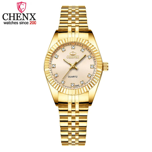 CHENXI Brand Girl Watch Women Fashion Casual Quartz Watches Ladies Gloden Stainless Steel Female Gifts Clock Wristwatch