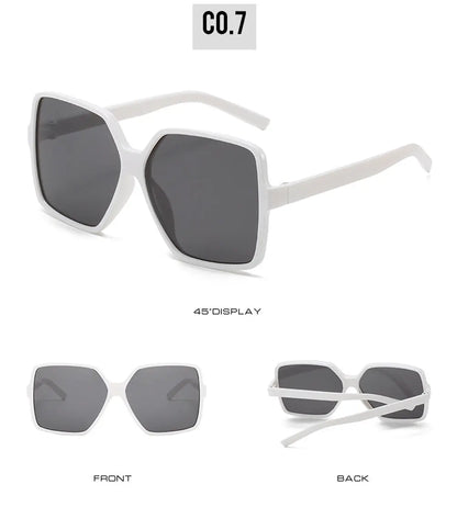 Black Square Oversized Sunglasses Women Big Frame Colorful Sun Glasses Female Mirror Oculos Unisex Gradient Hip Hop Shades Temu
