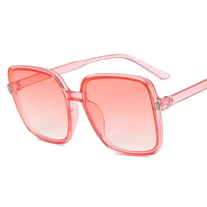 Fashion Designer Square Sunglasses Woman Retro Vintage Gradient Sun Glasses Female Clear Lens Black White Oculos De Sol Chic Le'Meek