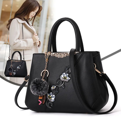 Embroidered Messenger Bags Women Leather  for Women 2021 Sac a Main