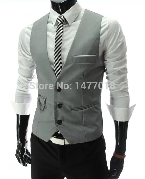 2025 New Arrival Dress Vests For Men Slim Fit Mens Suit Vest Male Waistcoat Gilet Homme Casual Sleeveless Formal Business Jacket AliExpress