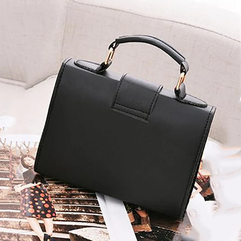 Hot Sale Flap Sling Shoulder Bags for Women Solid Color Crossbody Messenger Leather Handbag Pocket