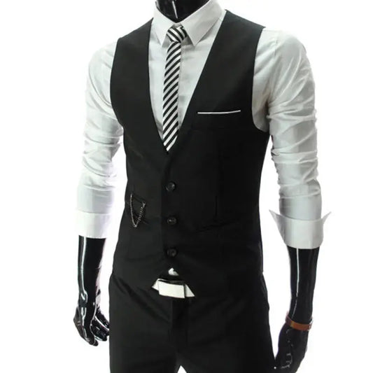 2025 New Arrival Dress Vests For Men Slim Fit Mens Suit Vest Male Waistcoat Gilet Homme Casual Sleeveless Formal Business Jacket AliExpress