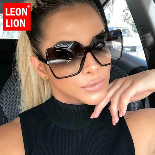 LEONLION Oversize Sunglasses Women Luxury Brand Designer Sunglasses Women 2023 High Quality Gradient Sun Glasses Vintage Oculos