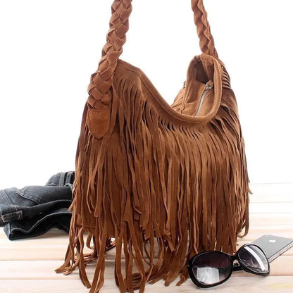 Hot Style Women Cross Body Bag Shoulder Bag Handbag Tassel Zipper Large Messenger Bag Fashion Ladies Faux Fur Bags 3 Colors