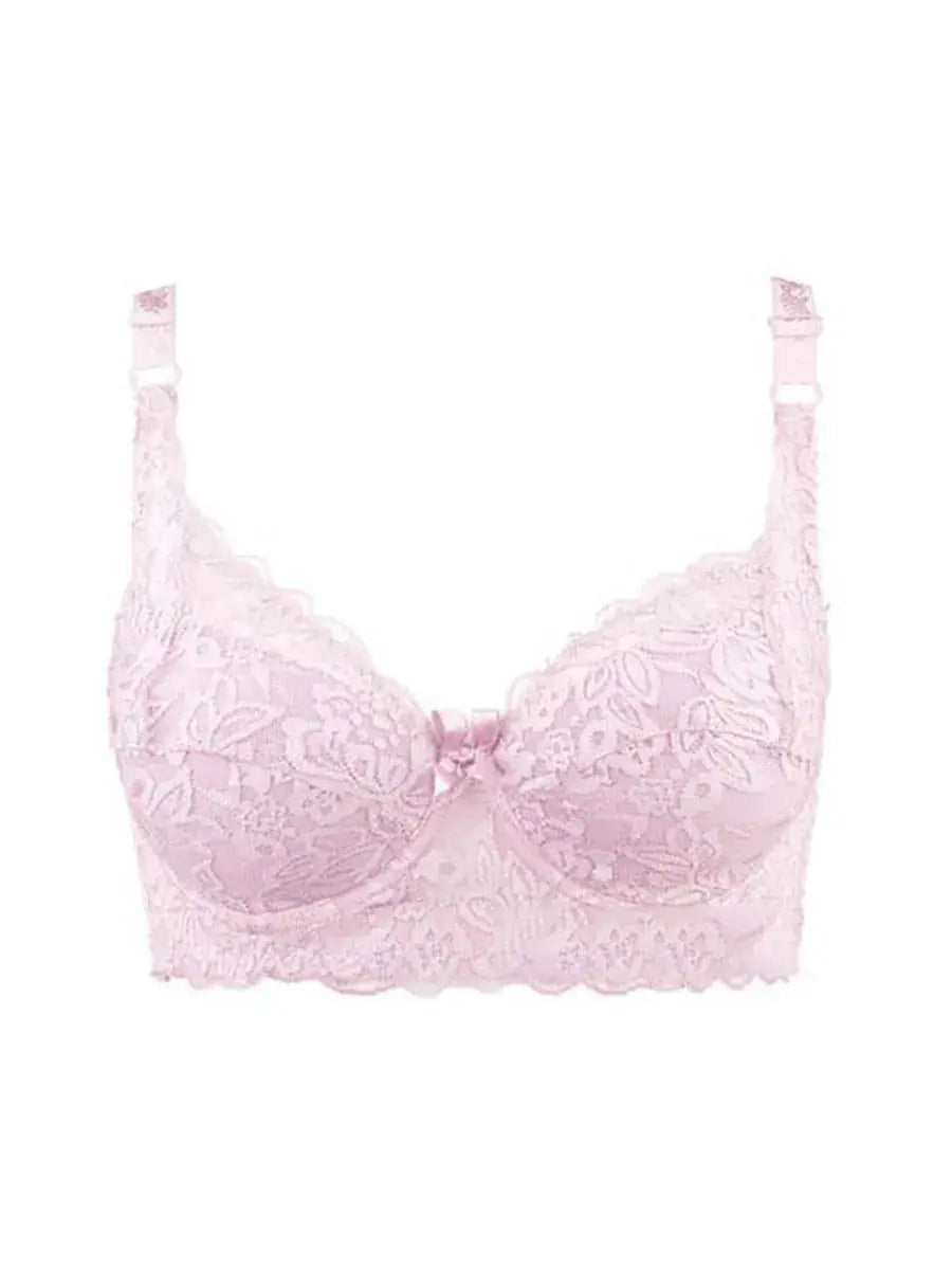 Hot Full cup thin underwear small bra plus size wireless adjustable lace Women's bra breast cover B C D cup Large size Lace Bras Chic Le'Meek