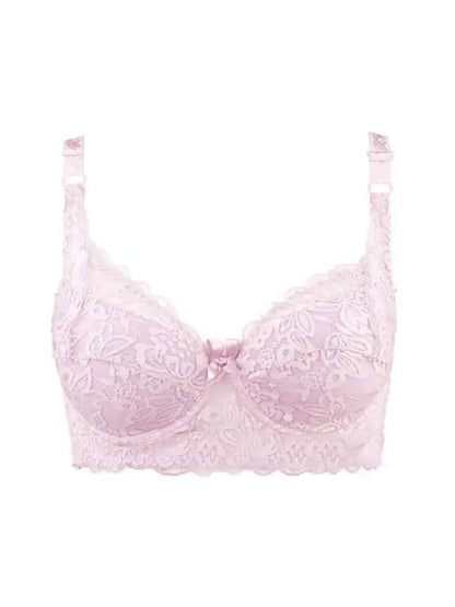 Hot Full cup thin underwear small bra plus size wireless adjustable lace Women's bra breast cover B C D cup Large size Lace Bras Chic Le'Meek