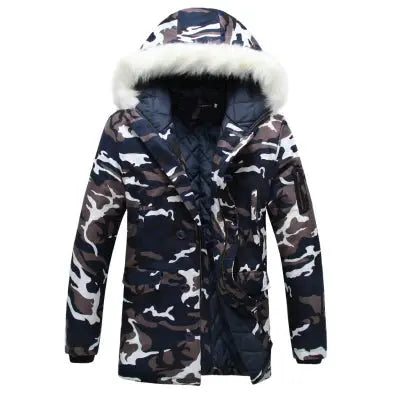 2024 New Brand Winter Men Thick Camouflage Jacket Men's Parka coat Male Hooded Parkas Jacket Men Military Overcoat Temu
