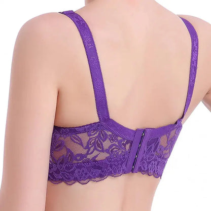 Hot Full cup thin underwear small bra plus size wireless adjustable lace Women's bra breast cover B C D cup Large size Lace Bras Chic Le'Meek