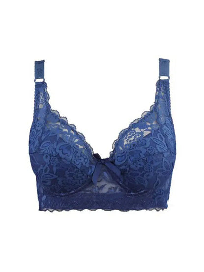 Hot Full cup thin underwear small bra plus size wireless adjustable lace Women's bra breast cover B C D cup Large size Lace Bras Chic Le'Meek