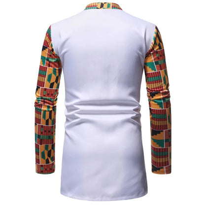 Set 2 Piece Outfit Set African Men Clothes 2019 Brand New Long Sleeve Dashiki Shirt with Trouser