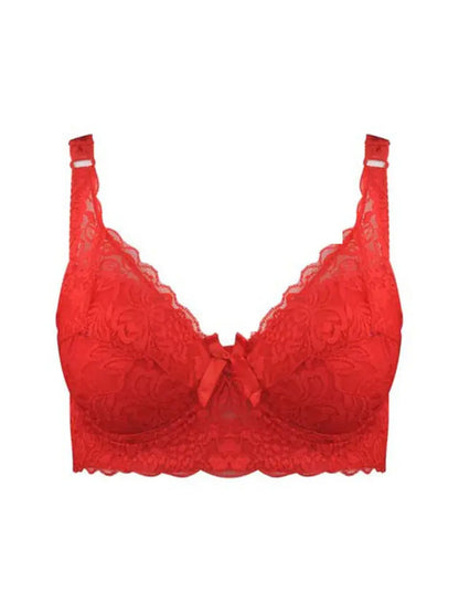 Hot Full cup thin underwear small bra plus size wireless adjustable lace Women's bra breast cover B C D cup Large size Lace Bras Chic Le'Meek