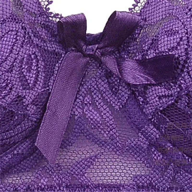 Hot Full cup thin underwear small bra plus size wireless adjustable lace Women's bra breast cover B C D cup Large size Lace Bras Chic Le'Meek